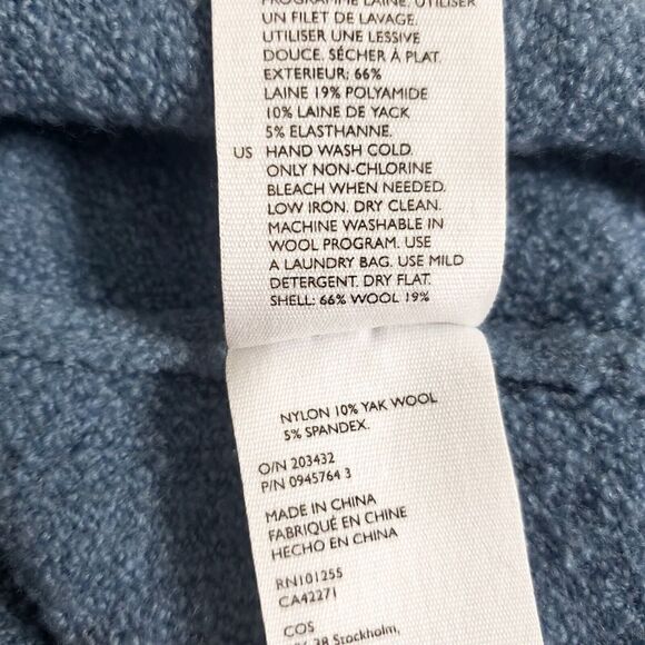 COS Womens Yak Wool Blend Tunic Sweater Size S Pullover Longsleeve Natural Cozy - Picture 8 of 9